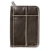 Bible Cover: Distressed Leather-Look Brown with Stitching Accent Med