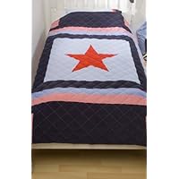 Snuggle Sac Navy Star Twin Bedspread