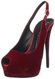 Giuseppe Zanotti Women's I10117 Velvet Platform Slingback Pump,Rosso,39.5 EU (US Women's 9.5 M)