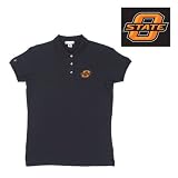 Oklahoma State Cowboys NCAA Classic Pique Polo Shirt for Women (Black)