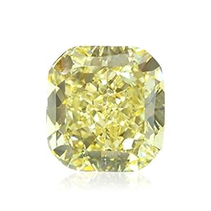 7.56Cts Fancy Yellow Loose Diamond Natural Color Cushion Cut GIA Certificate
