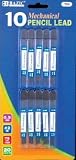 BAZIC Mechanical Pencil Lead, 0.5 mm, Black, 10 Per Pack