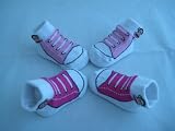 Small Paul by Paul Frank Two Pair Booties Red/White and Light Pink/White 0-12 Months