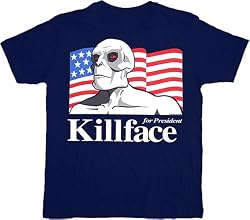 Frisky Dingo Killface for President Navy T-Shirt Tee