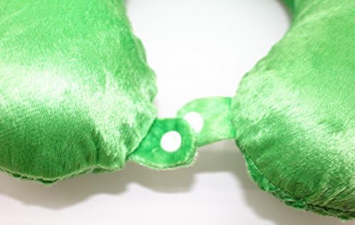 100% Memory Foam Travel Cushion Neck Pillow Best for Car Airplane Train or Home Use (Green)
