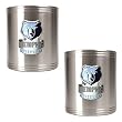 Memphis Grizzlies 2pc Stainless Steel Can Holder Set - Primary Logo NBA Basketball
