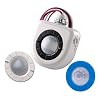 Leviton OSFHU-ITW Fixture-Mounted PIR High-Bay Sensor with 3 Interchangeable Lenses, White