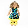 Yellow & Blue Butterfly 2pc Doll Outfit Clothing -- Fits 18" American Girl Doll