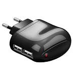 Produkt-Bild: USB Lade-Adapter 230V an 2x USB 5V, schwarz