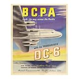 BCPA (DC-6 Plane Vintage Ad) Art Print Poster - 16x20