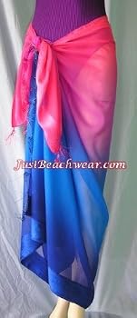 Full Size Pareo: Sheer Pink, Purple and Blue Gradient