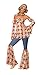 Smiffy's Women's Vintage Hippy 1970's Costume with Halterneck Top Sleeves