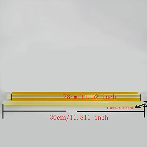 NEW 11mm Diameter 28cm/30cm Long High Temperature Hot Melt Glue Sticks -hot gun glue stick (2yellow+3white) (10pcs yellow)