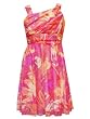 Rare Editions Girls 7-16 Ruched Bodice Floral Print Dress