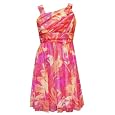Rare Editions Girls 7-16 Ruched Bodice Floral Print Dress