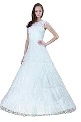 Strapless Full Length Sleeveless Lace-Up Bateau Neck Wedding Dress  with a Chapel Train 