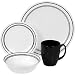 Corelle Livingware 16-Piece Dinnerware Set, Service for 4, Classic Caf&Acirc;&iquest; Black