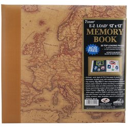 Pioneer 12 Inch by 12 Inch Designer Print Postbound Album, Map
