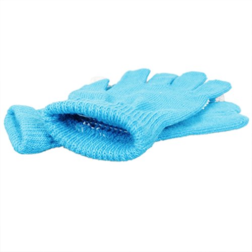 Knitting Autumn Winter Fashion Lovely Warm Touch Screen Capacitive Gloves with Five Fingers (Blue)