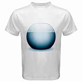 Men's Customized FISH AQUARIUM BOWL WATER 100% Cotton White T-shirt