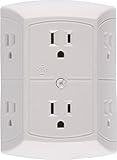 GE Grounded Adapter-Spaced Six-Outlet Tap