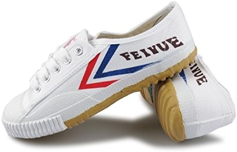 Brand Shoes for France Feiyue Big Size Shoes Tiger Claw Feiyue Martial Arts Shoes 1pair - White/black/blue (White, Euro42=Us8.5(Men8.5/Women11))