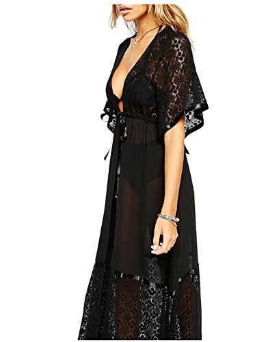Moxeay Beach Sunscreen Bikini Cover up Dress Swimwear