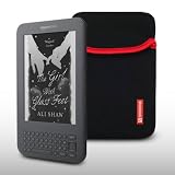 AMAZON KINDLE FIRE/ KINDLE KEYBOARD 3G + WiFi - BLACK NEOPRENE CARRY POUCH CASE BY SHOCK SOCKby SHOCKSOCKS