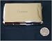 Smooth engraved nickel cigarette case with Ginevra