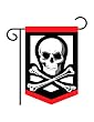 Pirate Garden Flag Indoor/outdoor 13.5" X 18"