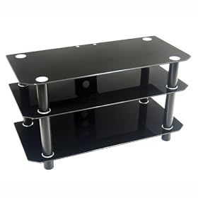 Walker Edison 42-Inch Contempo TV Stand, Black by Walker Edison