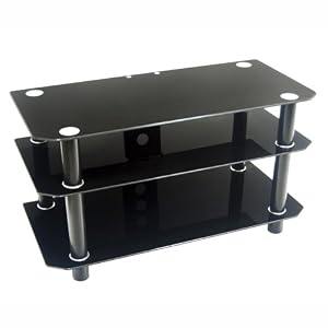 Click here to buy Walker Edison 42-Inch Contempo TV Stand, Black by Walker Edison.