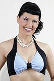 What Katie Did 7010 Black Tie Bikini Top