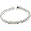 Tennis Bracelet Sterling Silver and Zircon Gemstone 7.5Inches