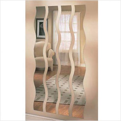 Mirrotek Wave Strip Mirror Set of 4 860-4WV