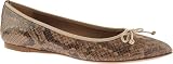 Bruno Magli Women's Asheley Flats,Khaki Reptile Print/Kidskin,38 M EU