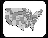 Mauspad mit Dekoration - Karte, Vereinigte Staaten von Amerika, Land, Continental 48