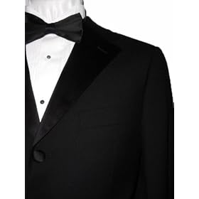 Buy Mantoni 3 Button Mens Tuxedo Suit Solid Black 100% Virgin Wool Brand New with Tag FREE Bow Tie FREE... by Mantoni