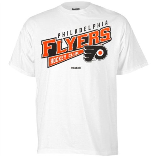 Philadelphia Flyers Short Sleeve Reebok White Hockey Sweep T-Shirt (2XL)