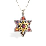 Gold Star of David with Flower Necklace from the Artazia Collection #714 JN