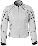 Fieldsheer Roma 2.0 Womens Motorcycle Jacket White Medium M 6081-0509-75