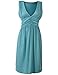 Anca Demi Women's V-Neck Sleeveless Fit And Flare Ruched Waist Skater Dress Plus