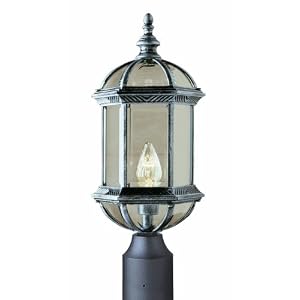 Trans Globe Lighting 4186 WH 19-3 4-Inch 1-Light Outdoor Post Top Lantern, White by Trans Globe Lighting