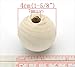 PEPPERLONELY Brand 10PC Natural Color Large Round Wood Spacer Beads 40mm (1-5/8 Inch)