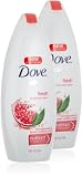 Dove go fresh Pomegranate and Lemon Verbena Scent Revive Body Wash, 24 Ounce (Pack of 2)