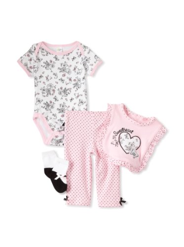 Babygear Baby-girls Infant 4 Pack Everyday Toile Set