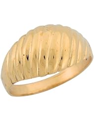 14k Yellow Gold Bold Unique Style Baby Dome Ring