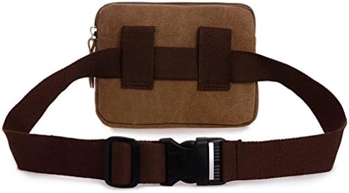 Mjhong Men's Vintage Canvas Messenger Fanny Waist Hiking Pack bag Coffee