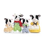 Calico Critters Friesian Cow Family