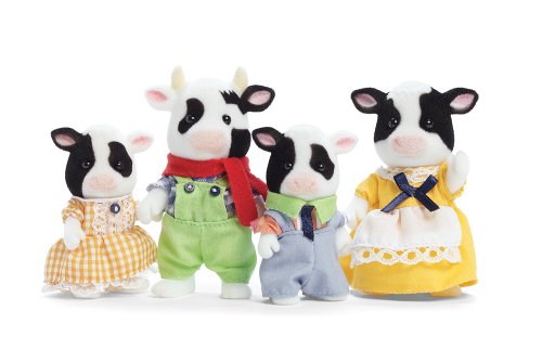 Calico Critters Friesian Cow Family
